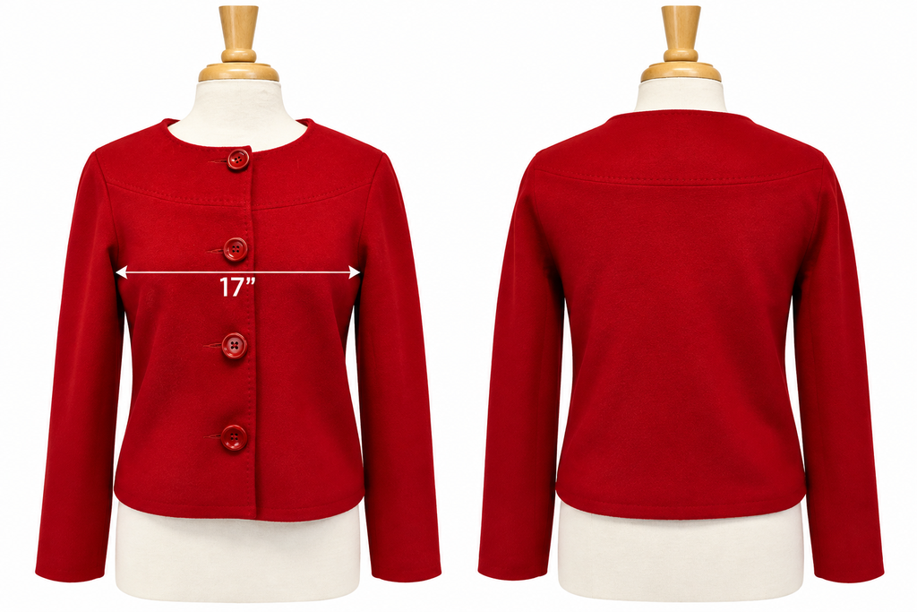 Vintage 1990s Louben Red Wool & Cashmere Jacket-NWT-Size 4