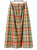 Vintage Pendleton 100% Virgin Wool Plaid Midi Skirt Made in USA