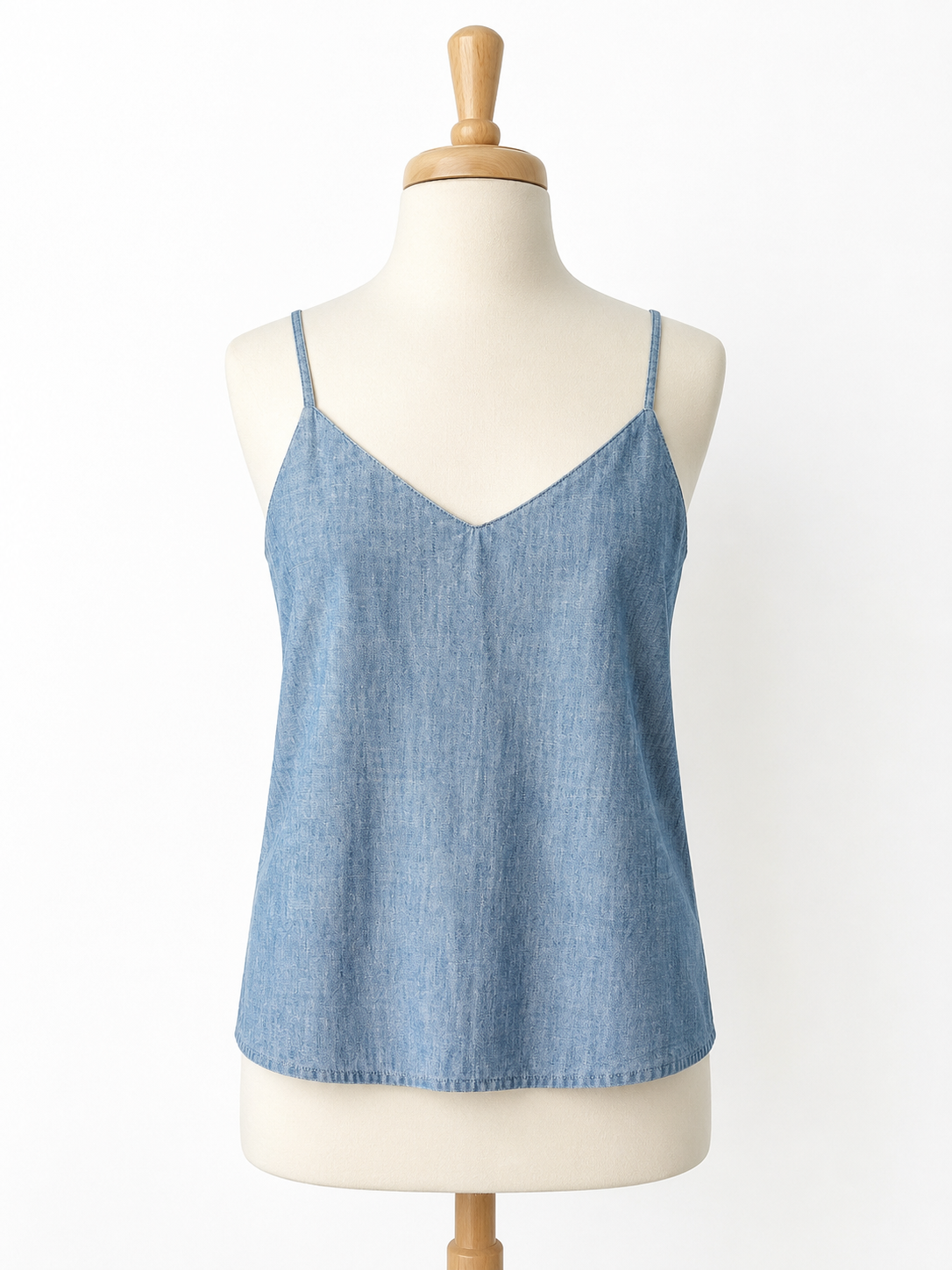 J. Crew NWT Women's Size 0 Blue Chambray Cami Tank Top Adjustable Straps