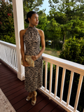 Vintage Boston Proper Silk Animal Print Dress