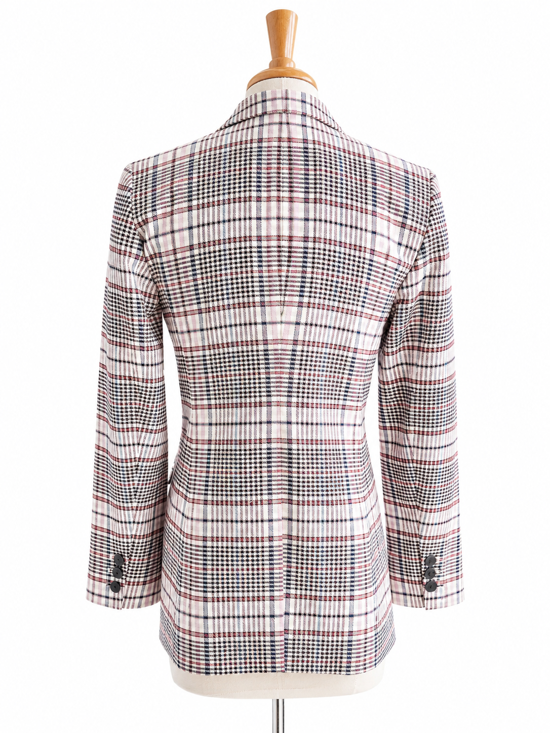 Talbots Plaid Blazer Women's Cotton Stretch Jacket Glen Check Career Preppy