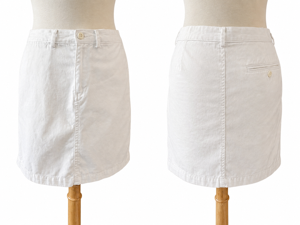 Ralph Lauren Sport White Cotton Mini Skirt Size 2 Classic Preppy