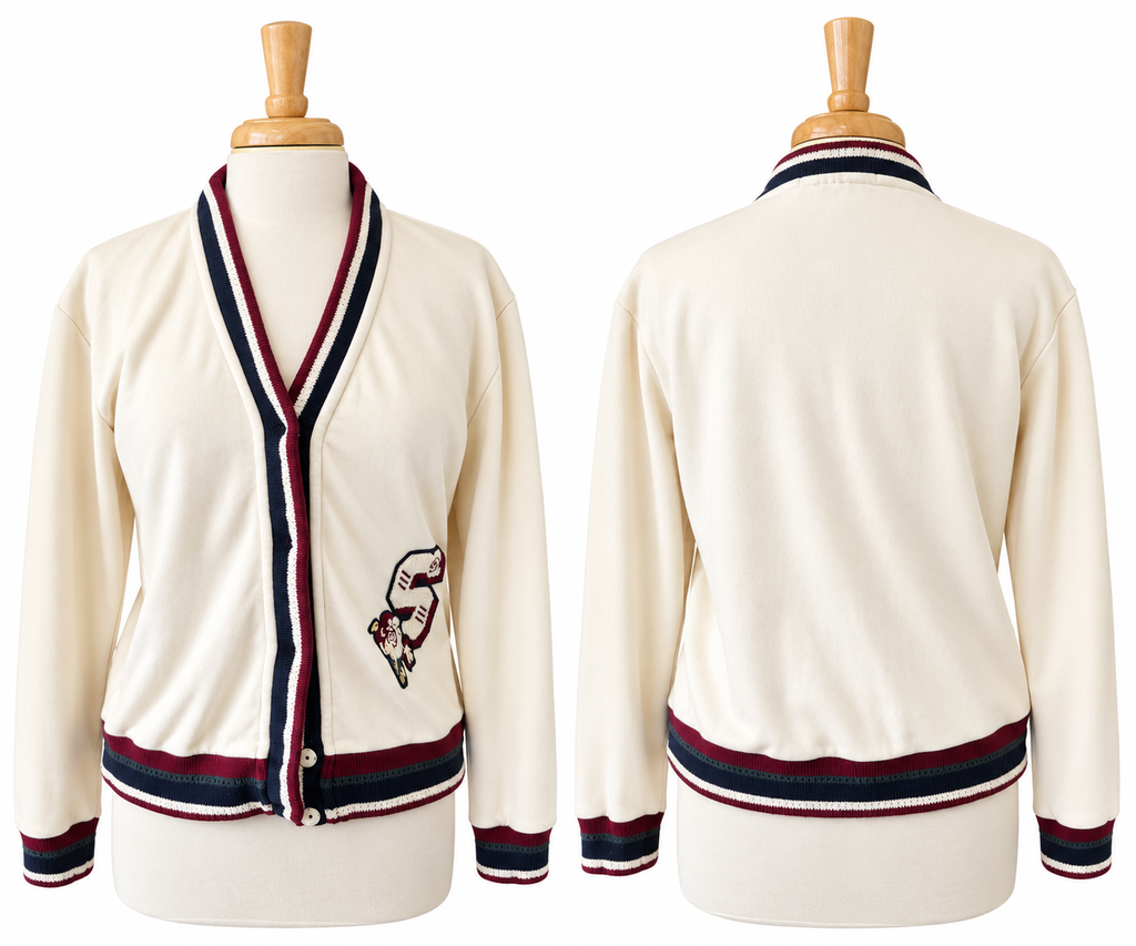 Scotch & Soda Planet Love Varsity Cardigan Organic Cotton Size S