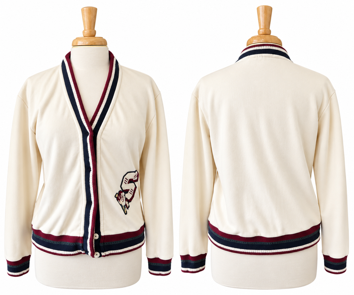 Scotch & Soda Planet Love Varsity Cardigan Organic Cotton Size S