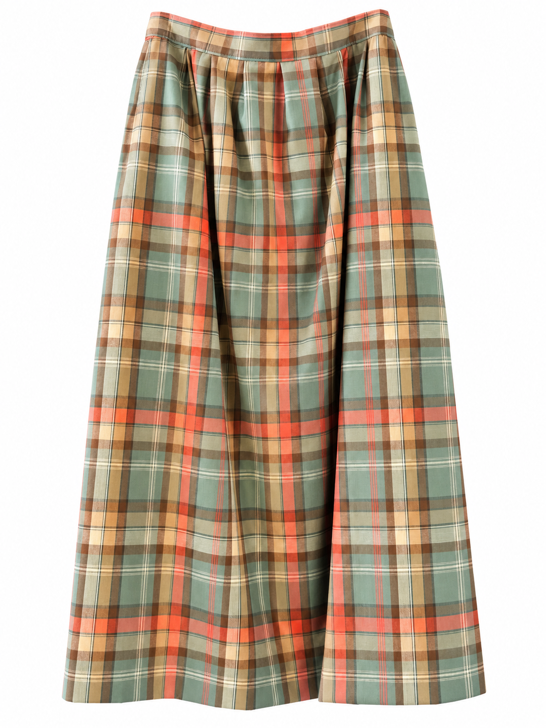 Vintage Pendleton 100% Virgin Wool Plaid Midi Skirt Made in USA
