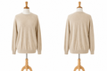 Paolo Mondo 100% Cashmere Sweater Men's L Oatmeal Beige 2-Ply Crewneck