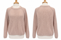 Quince 100% Organic Cotton Fisherman Crew Sweater Pink Large LNWOT