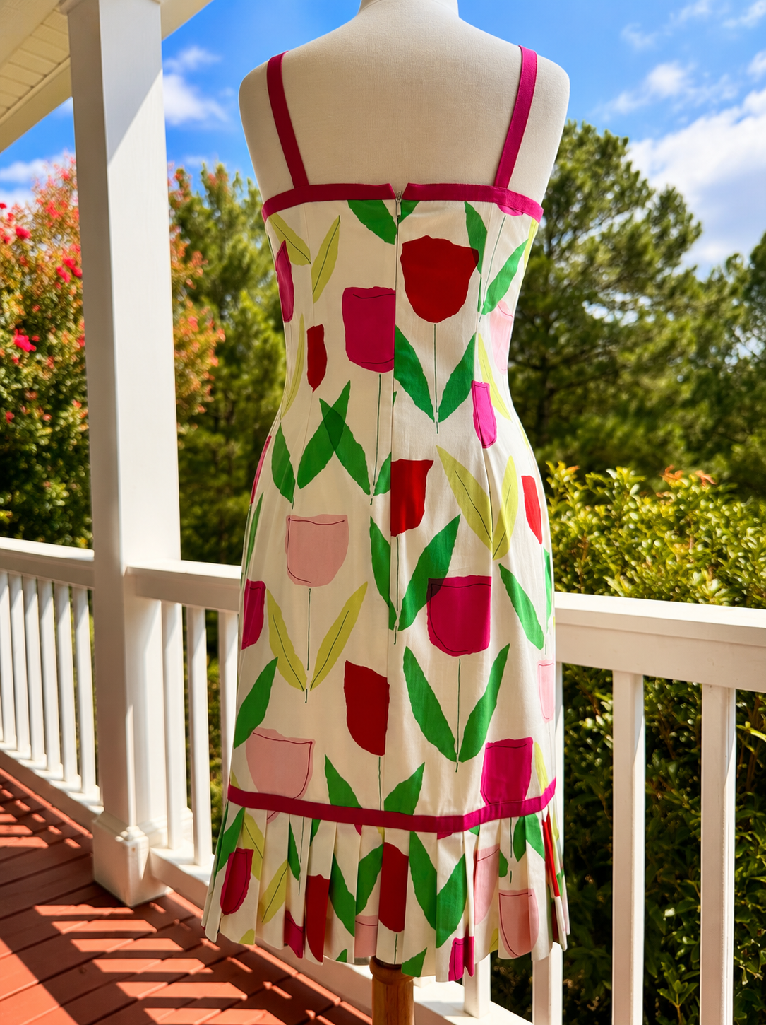 Vintage Maggy London Tulip Print Sundress
