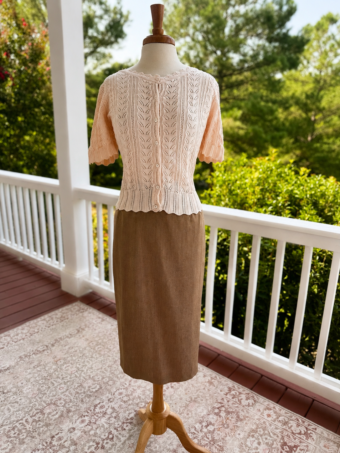 Adrianna Papell 100% Silk Pencil Skirt
