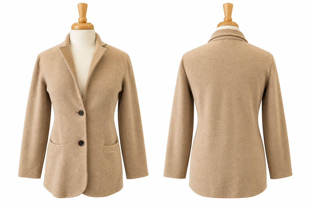 J.Crew Re-Imagined Camel Cotton Knit Blazer Jacket Women's Medium