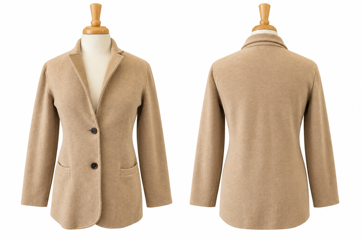 J.Crew Re-Imagined Camel Cotton Knit Blazer Jacket Women's Medium