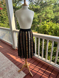 V Cristina Bohemian Stripe Lace Midi Skirt