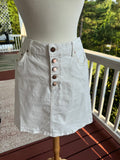 Boden White Denim Skirt