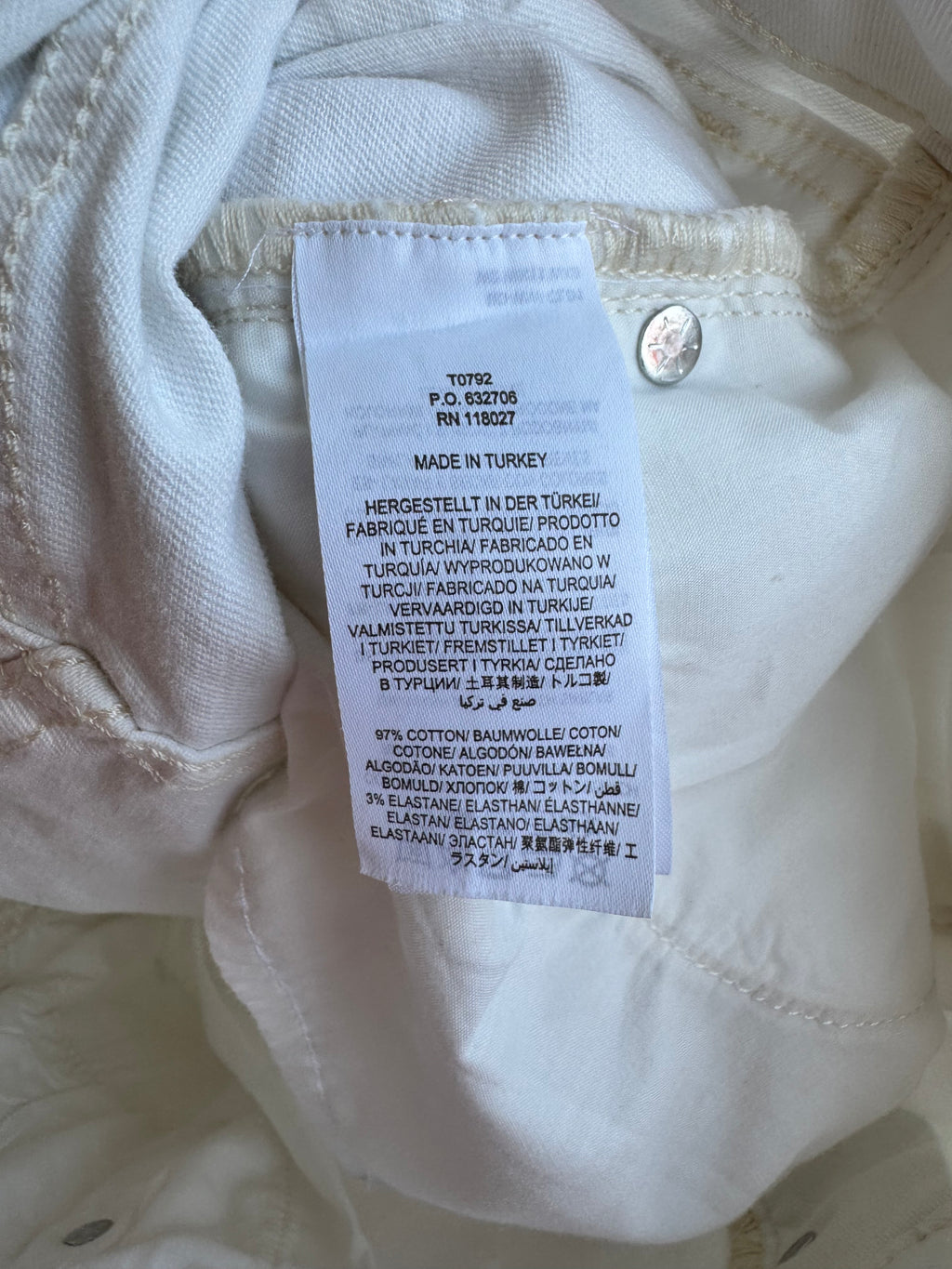 Boden White Denim Skirt