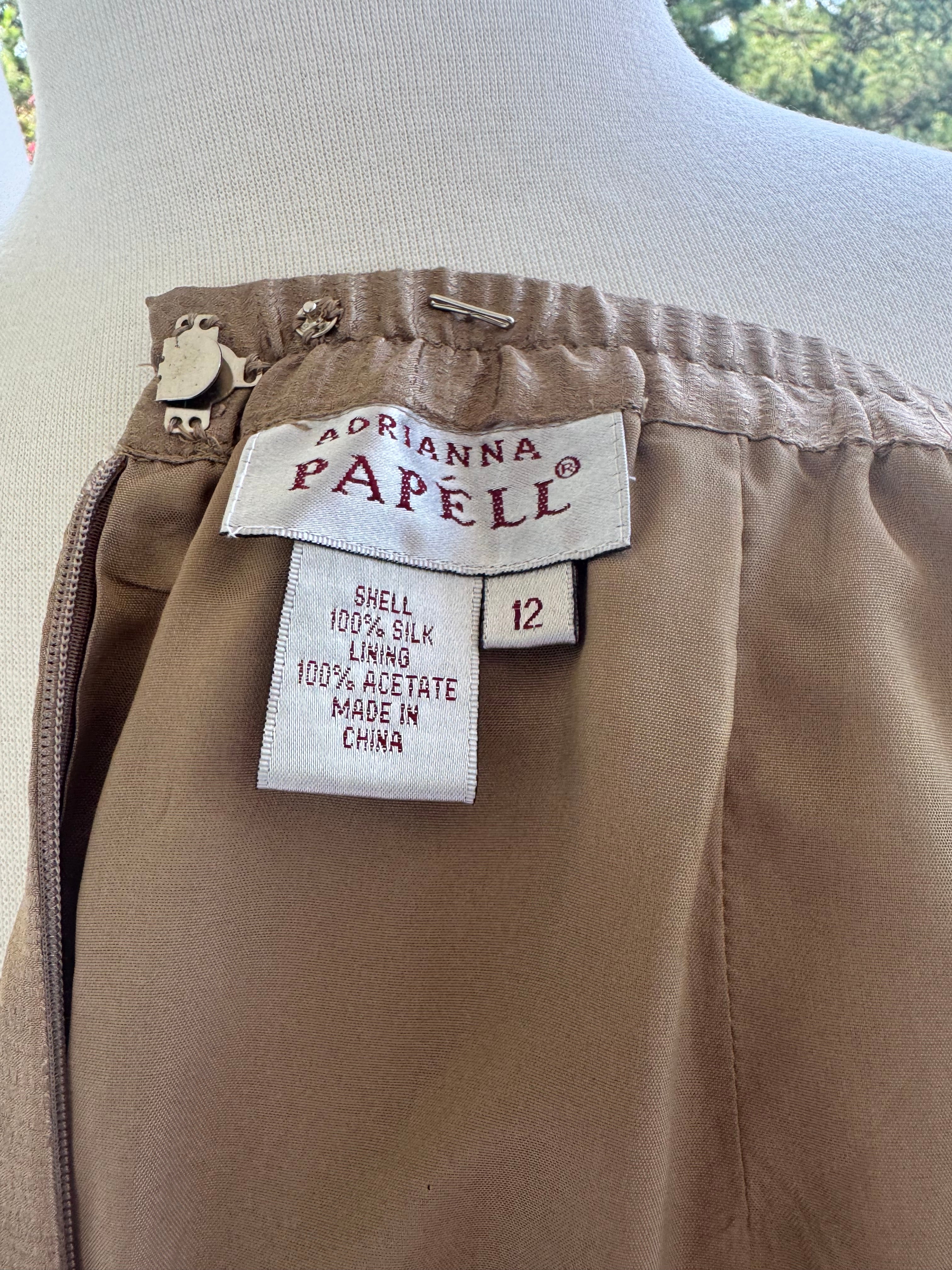 Adrianna Papell 100% Silk Pencil Skirt