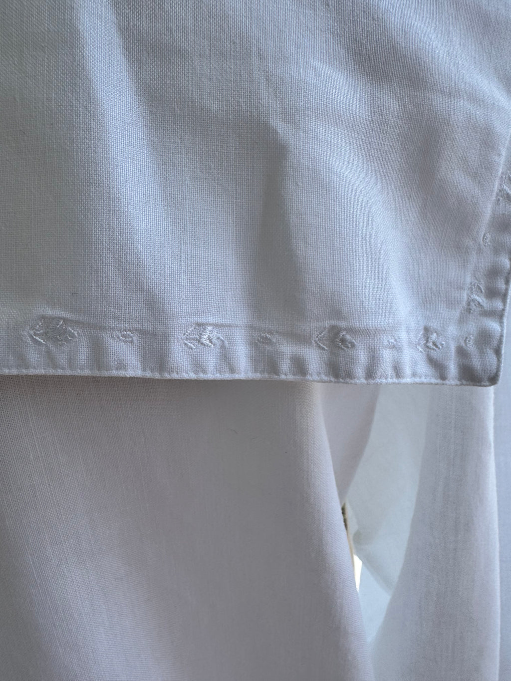 Vintage Bryn Connelly White Sailor Collar Ramie Cotton Blouse
