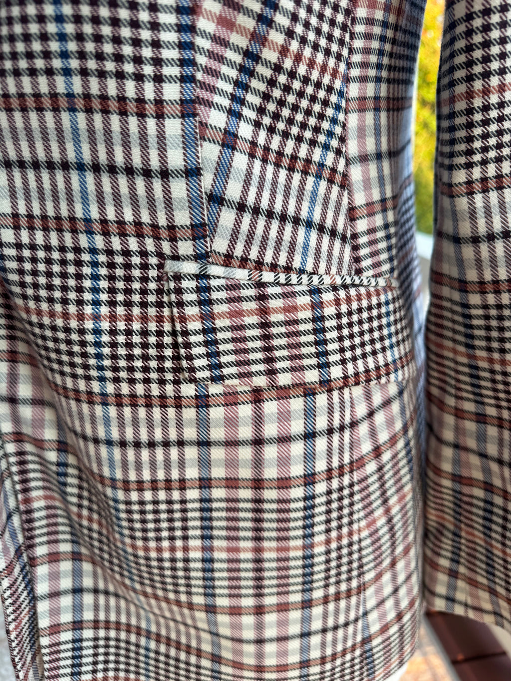 Talbots Plaid Blazer Women's Cotton Stretch Jacket Glen Check Career Preppy