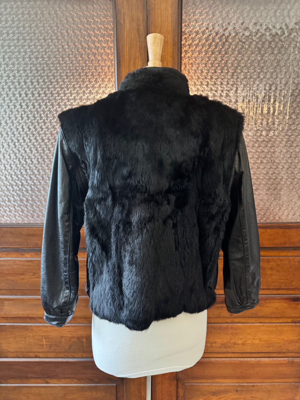 Vintage Convertible Fur & Leather Jacket