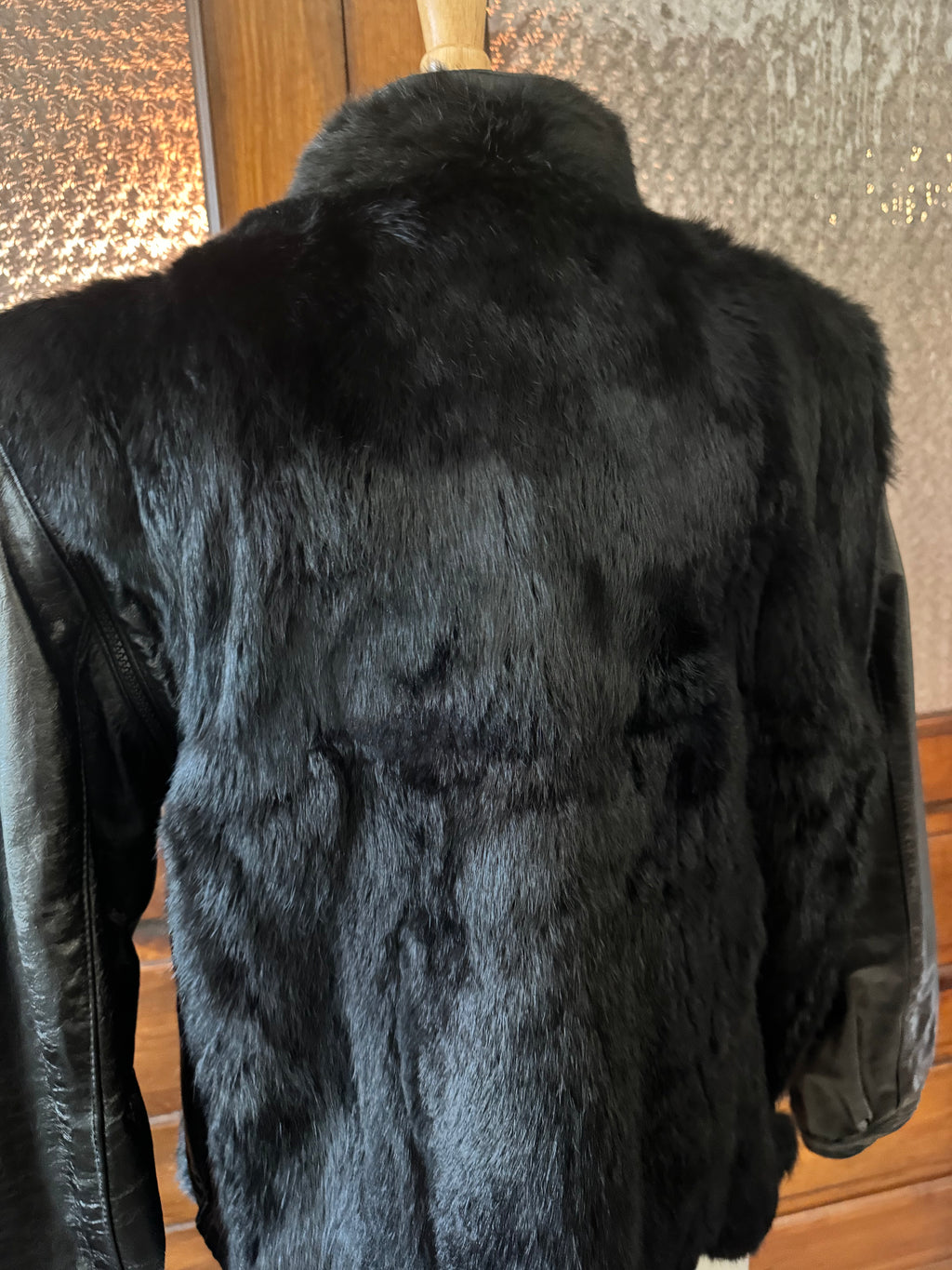 Vintage Convertible Fur & Leather Jacket