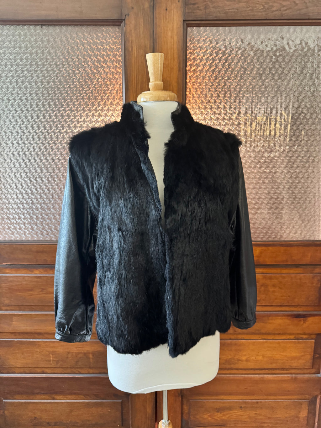 Vintage Convertible Fur & Leather Jacket