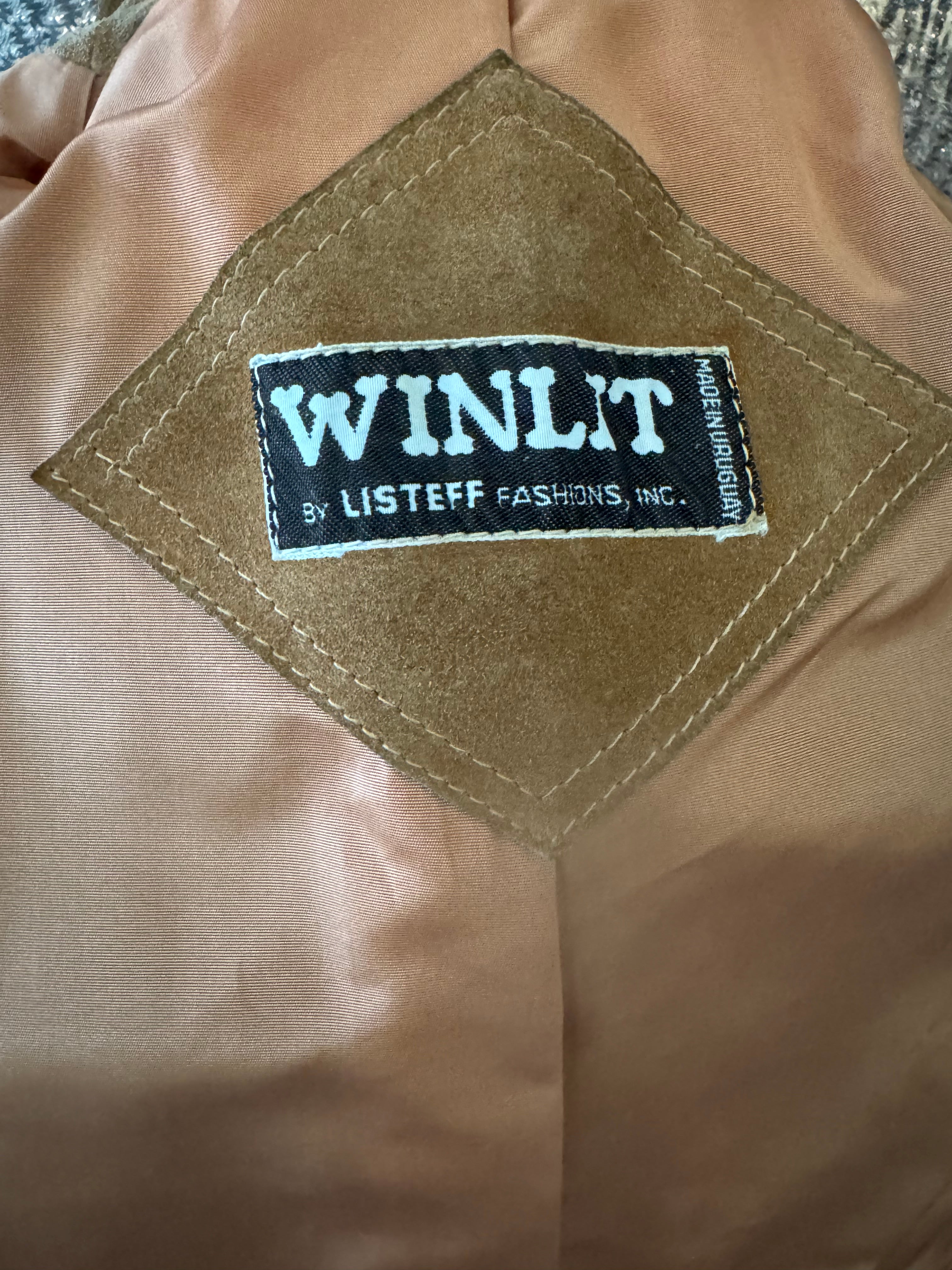 Vintage Winlit Suede Fringe Leather Western Jack Tan Belted Small