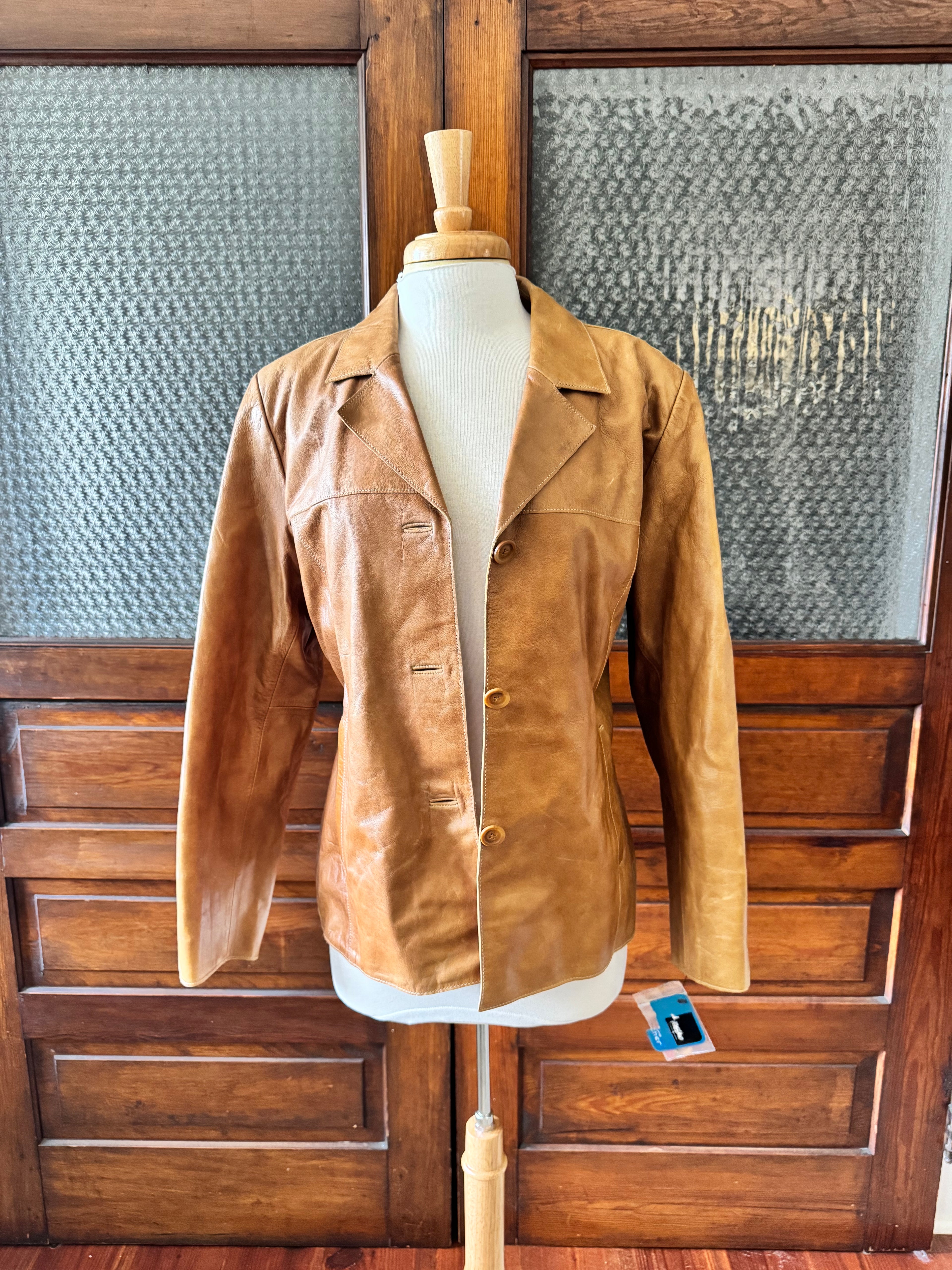 Y2K Mossimo 100% Genuine Leather Jacket NWT