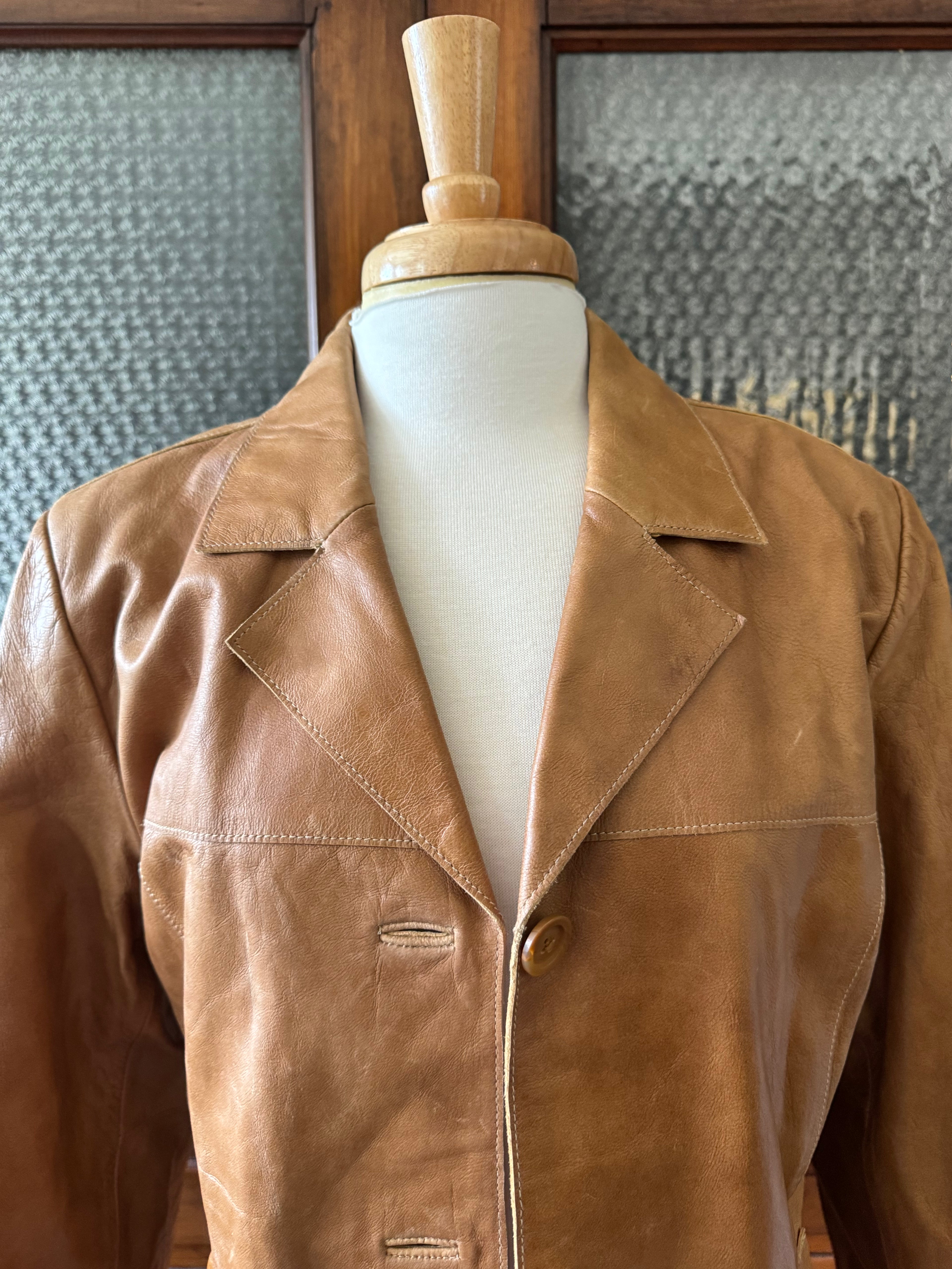 Y2K Mossimo 100% Genuine Leather Jacket NWT