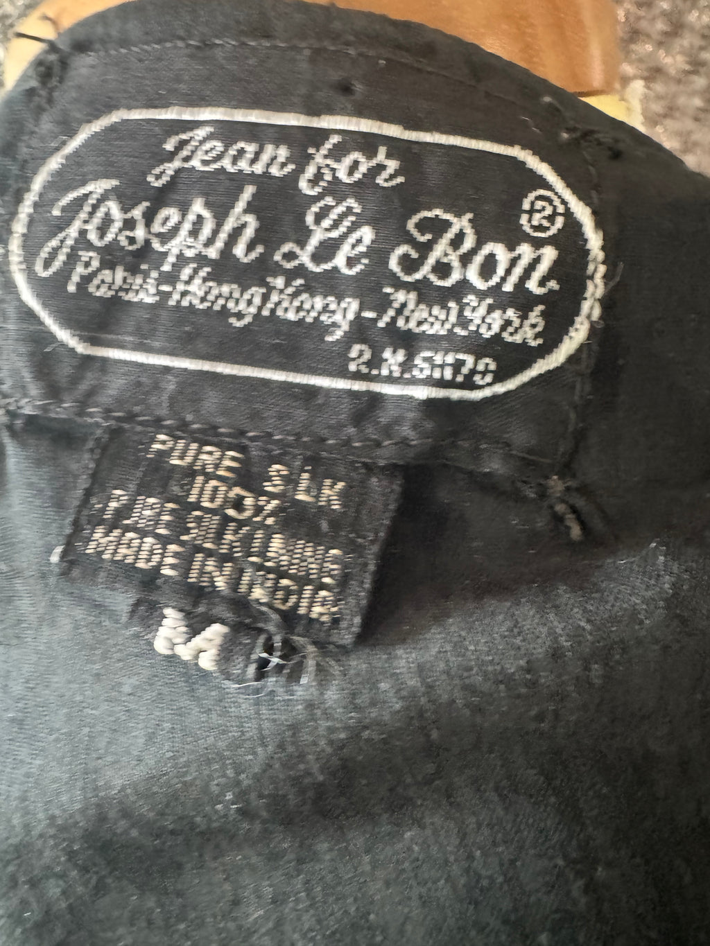 Vintage Joseph Le Bon 100% Silk Sequin Top Women's M Black Gold Silver Beaded Art Deco