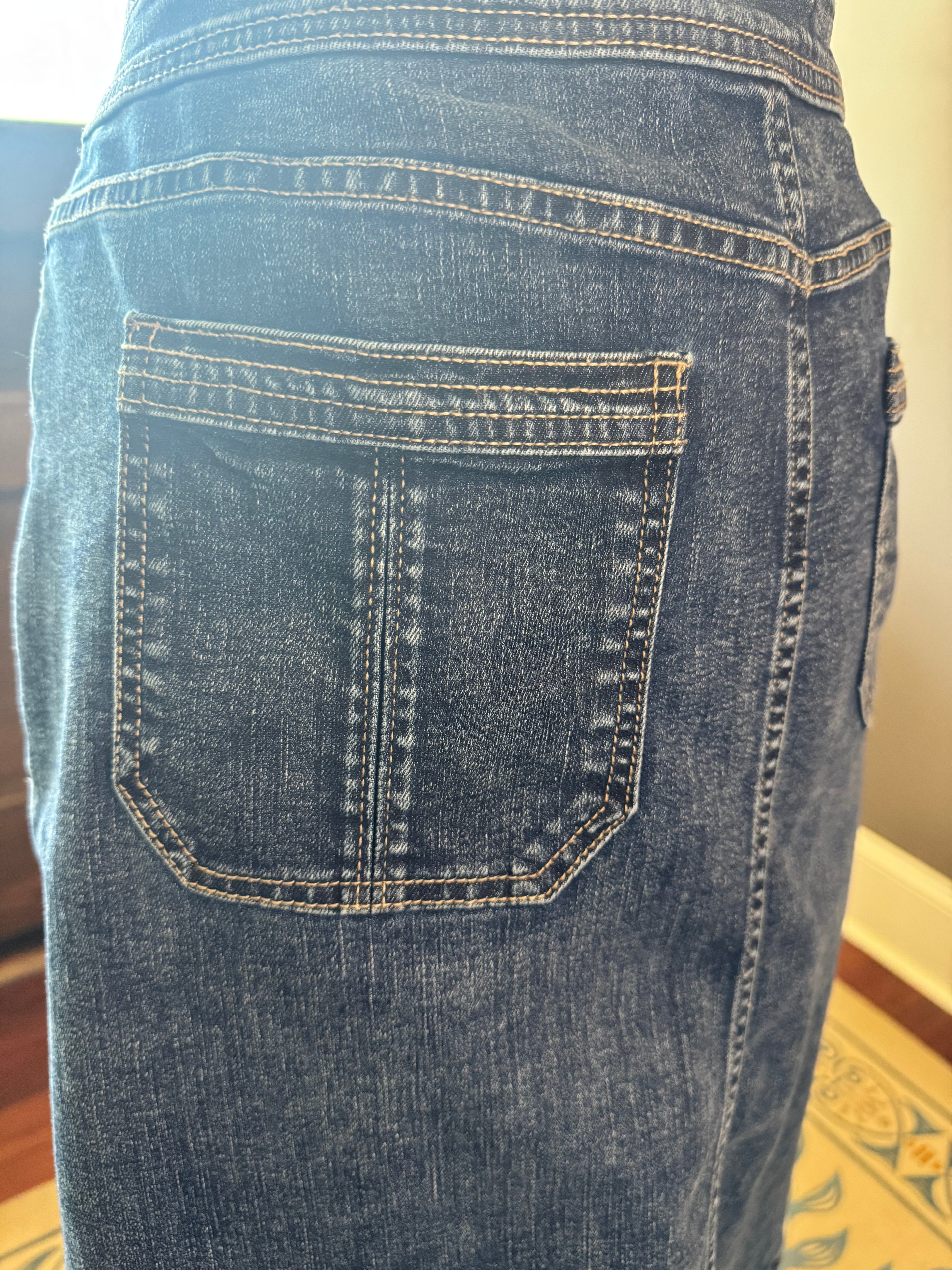 Vintage Liz Claiborne women's denim button front skirt, size 12