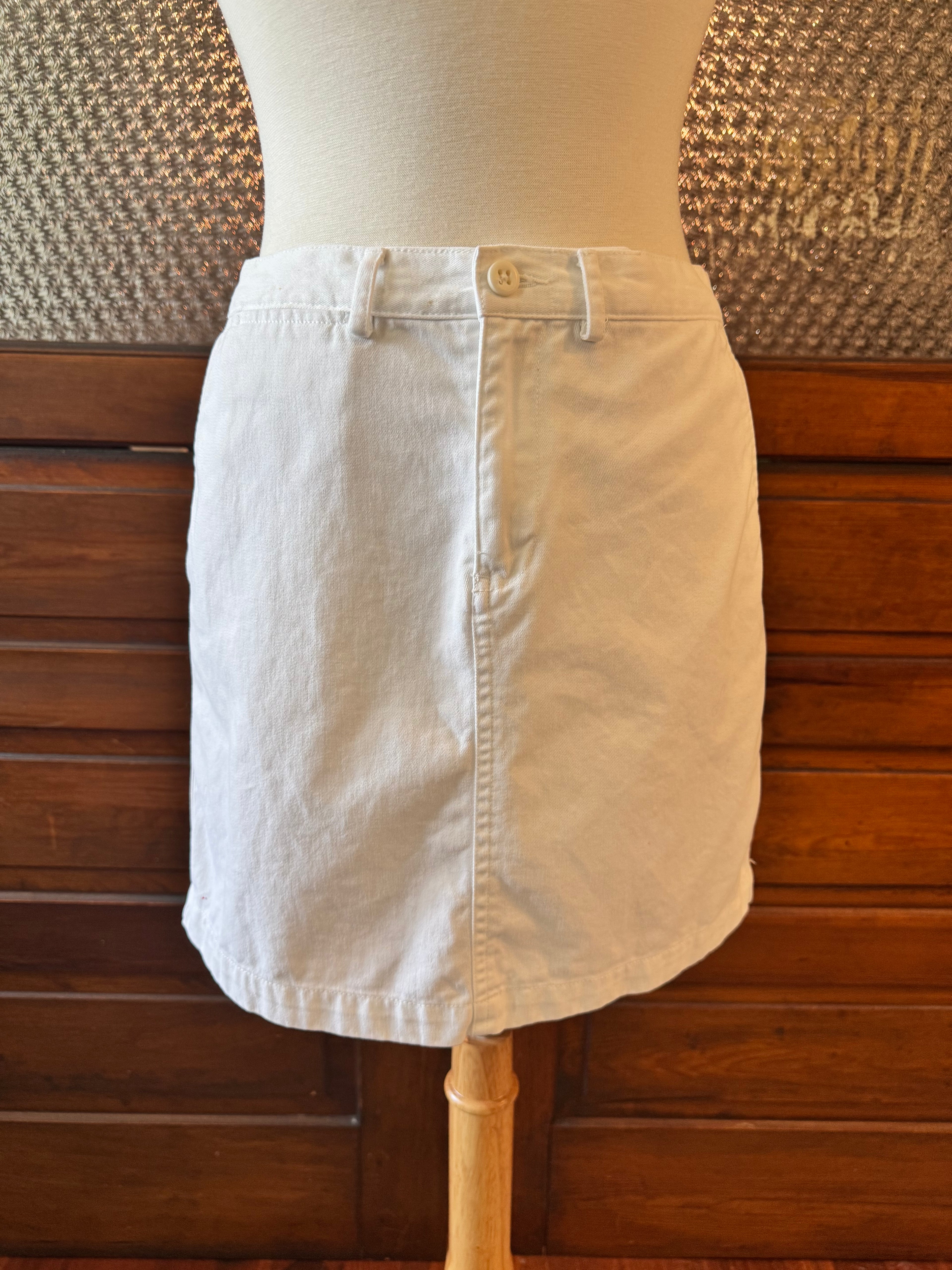 Ralph Lauren Sport White Cotton Mini Skirt Size 2 Classic Preppy