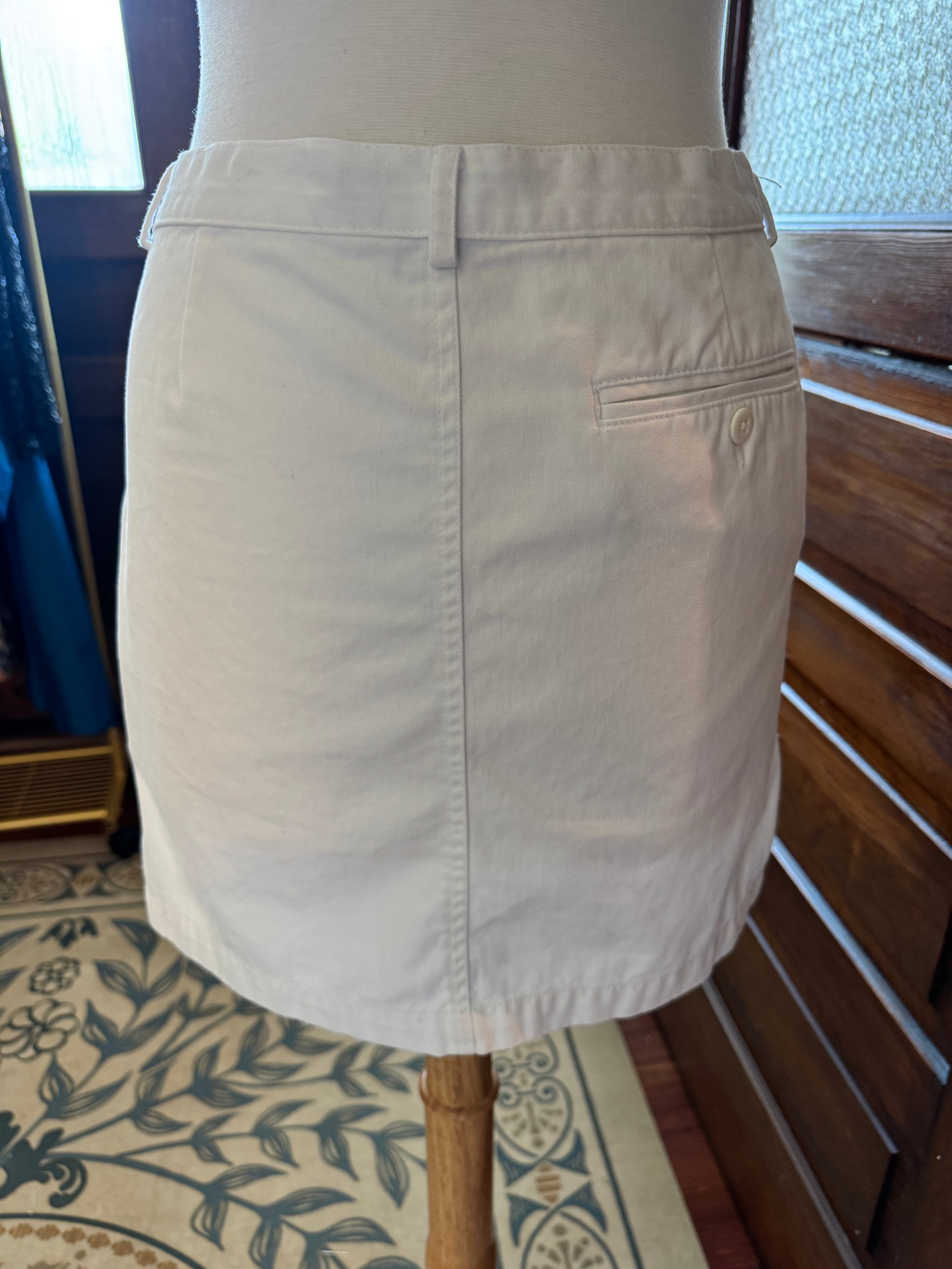 Ralph Lauren Sport White Cotton Mini Skirt Size 2 Classic Preppy
