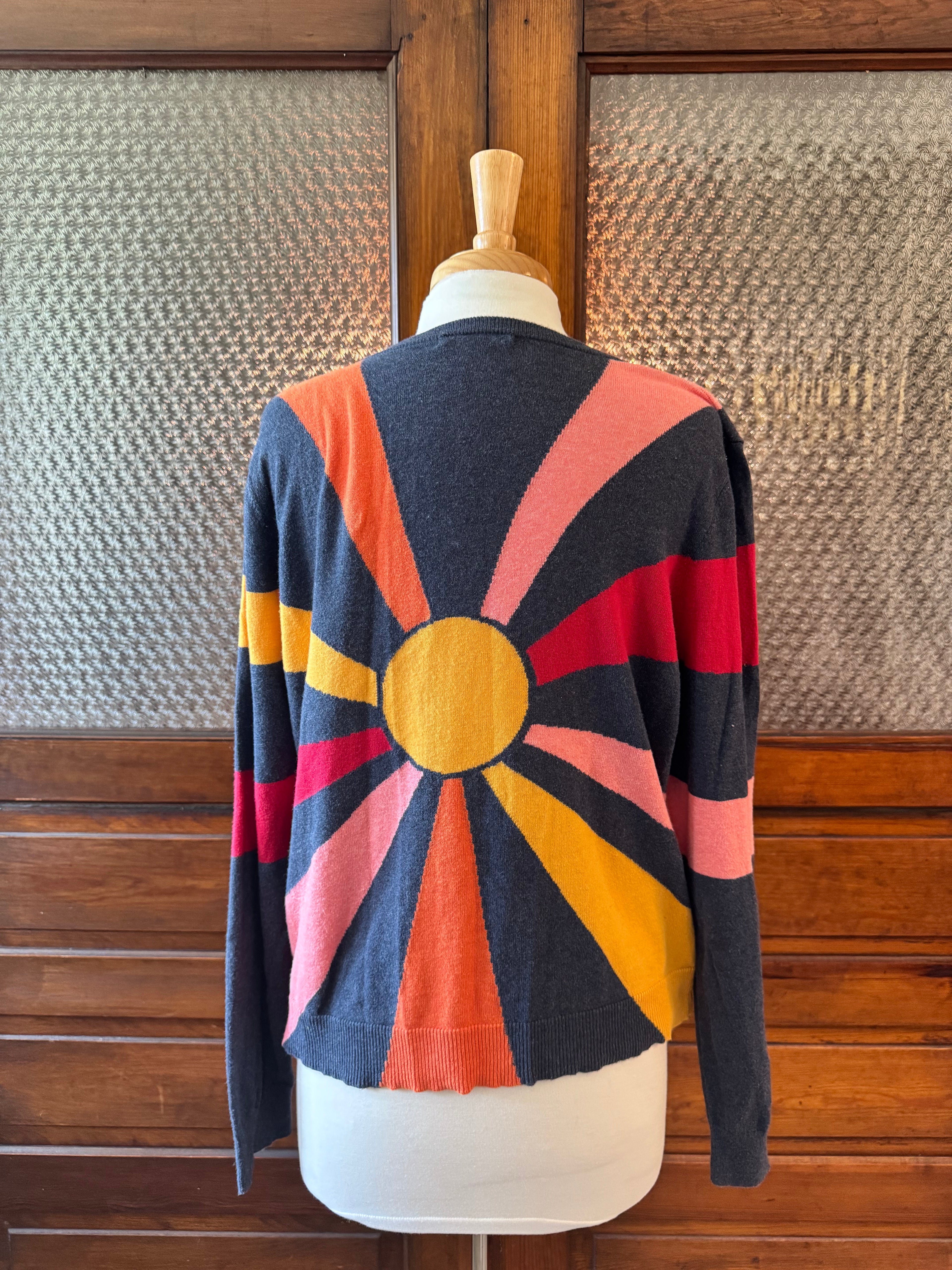 Marine Layer Women's Sunburst 100% Cotton Sweater Size Large