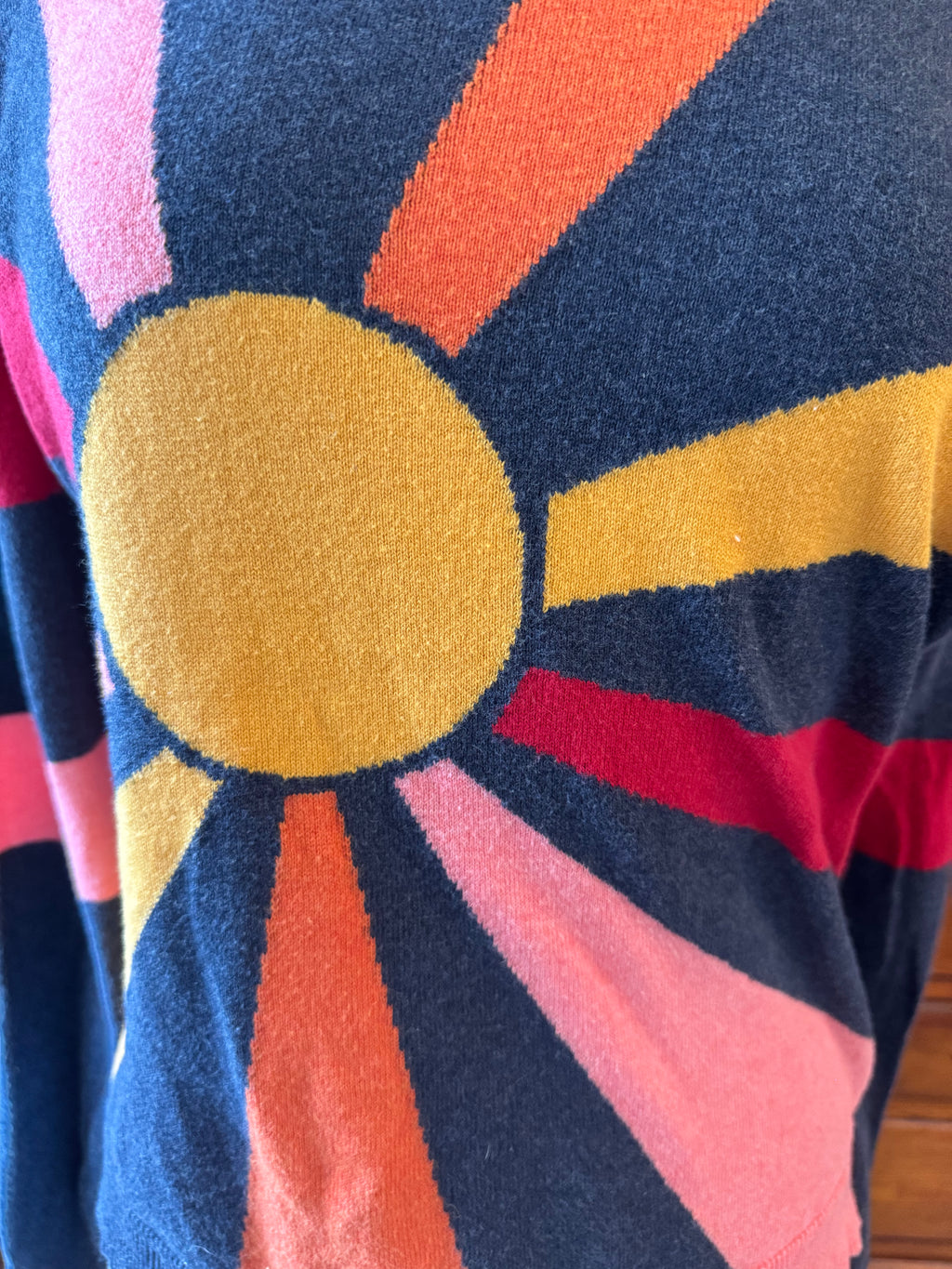 Marine Layer Women's Sunburst 100% Cotton Sweater Size Large