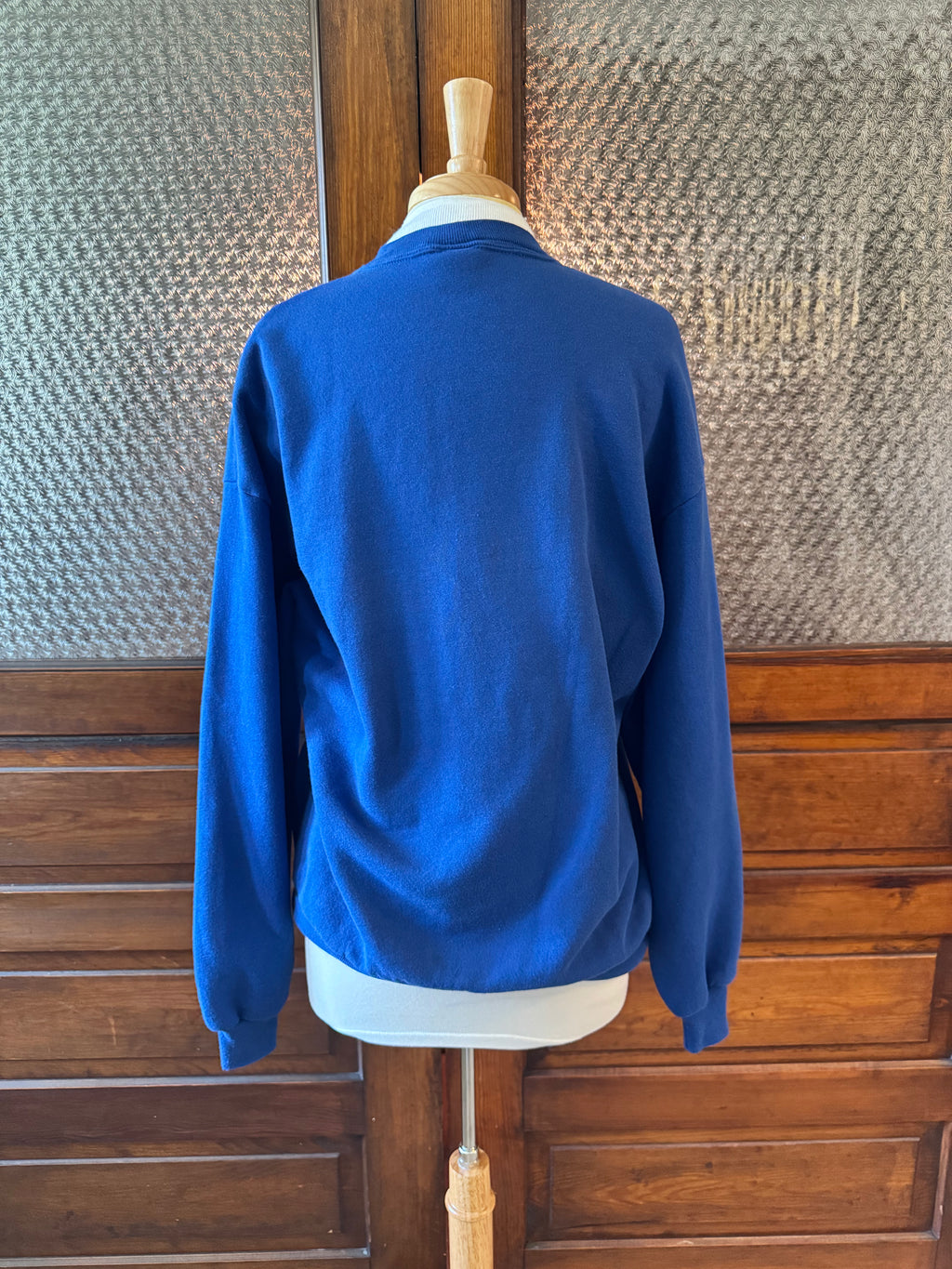VIntage 90s Coldwater Creek Chickadee Bird Sweatshirt USA Made Blue XL