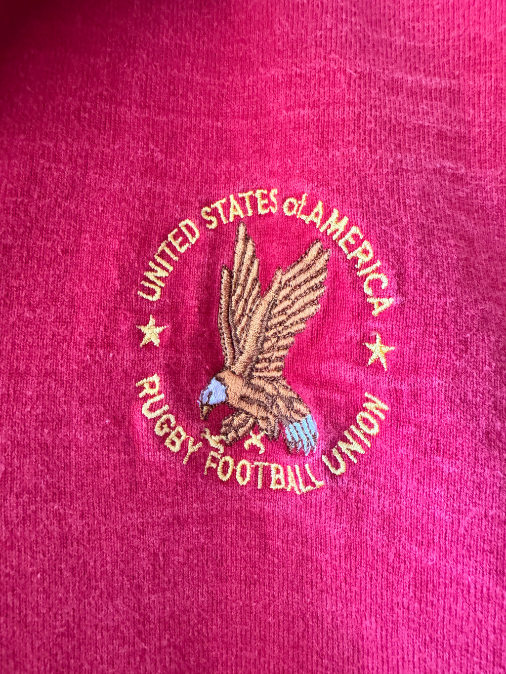 VIntage 80s Lands' End USA Rugby Football Union Shirt XXL Made in USA Cotton