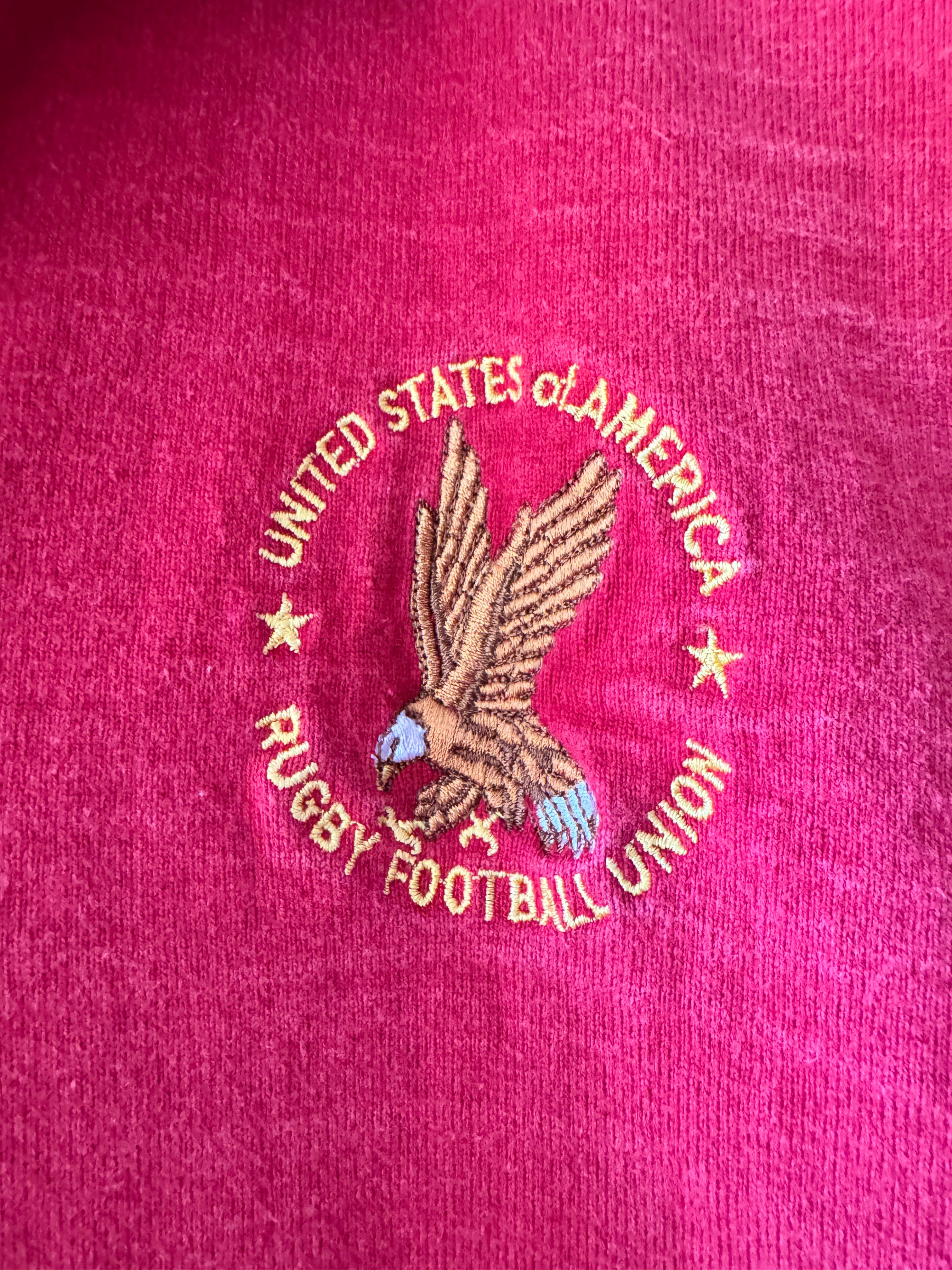 VIntage 80s Lands' End USA Rugby Football Union Shirt XXL Made in USA Cotton