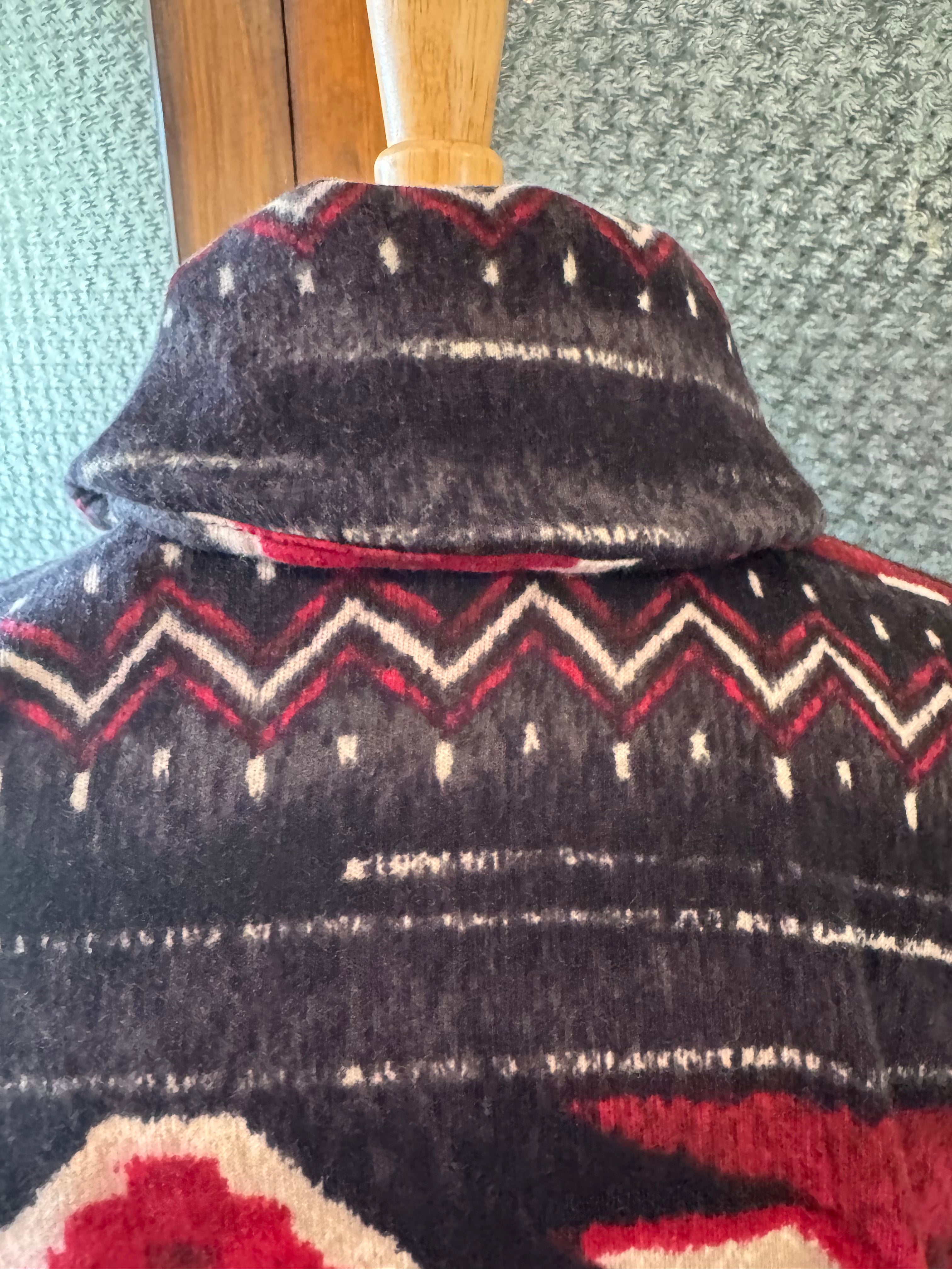 Lauren Jeans Co. Ralph Lauren 1x Southwestern Print Fleece Jacket Cotton Blend
