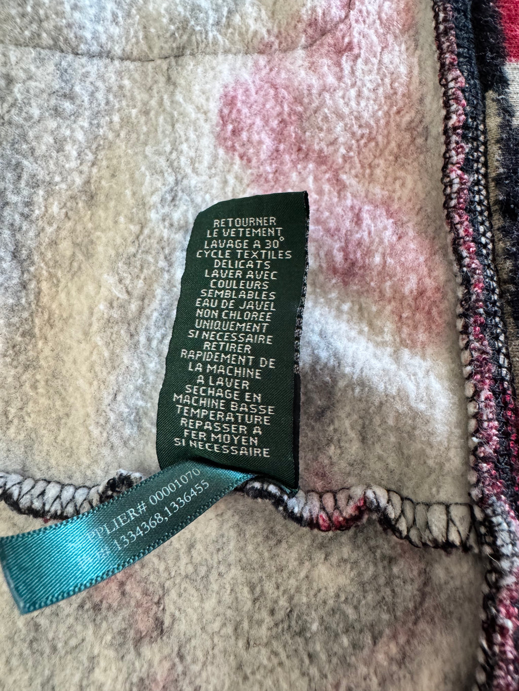 Lauren Jeans Co. Ralph Lauren 1x Southwestern Print Fleece Jacket Cotton Blend