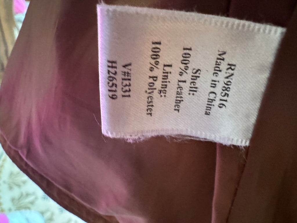 Coldwater Creek Women's L Brown Genuine Suede Leather Zip Jacket