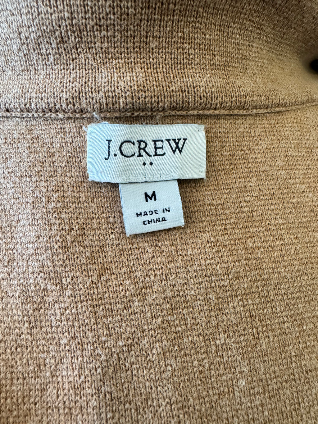 J.Crew Re-Imagined Camel Cotton Knit Blazer Jacket Women's Medium