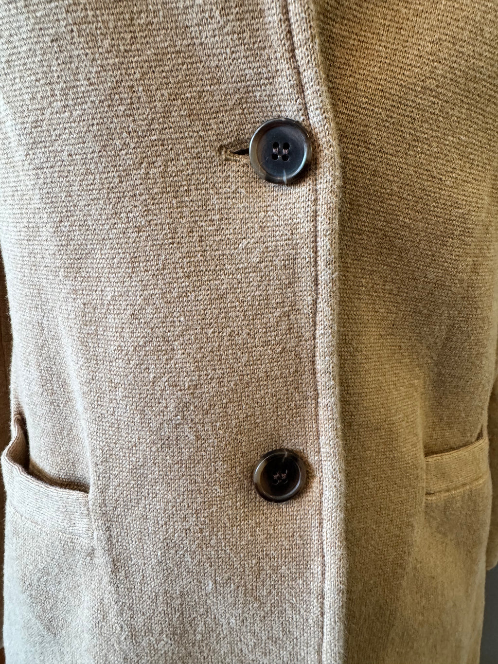 J.Crew Re-Imagined Camel Cotton Knit Blazer Jacket Women's Medium