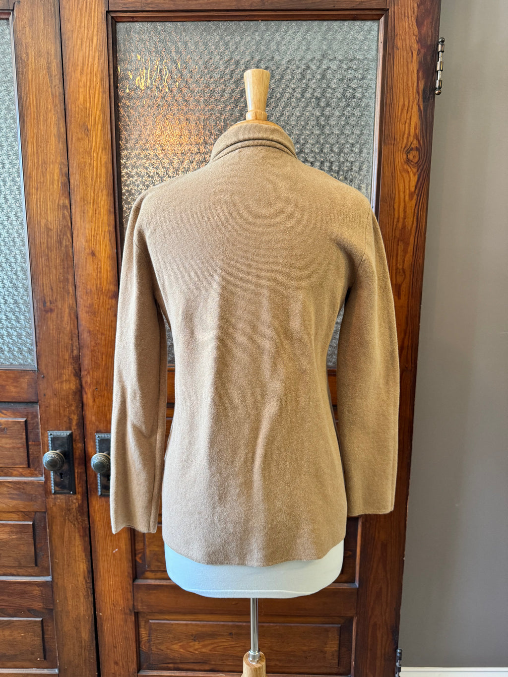 J.Crew Re-Imagined Camel Cotton Knit Blazer Jacket Women's Medium