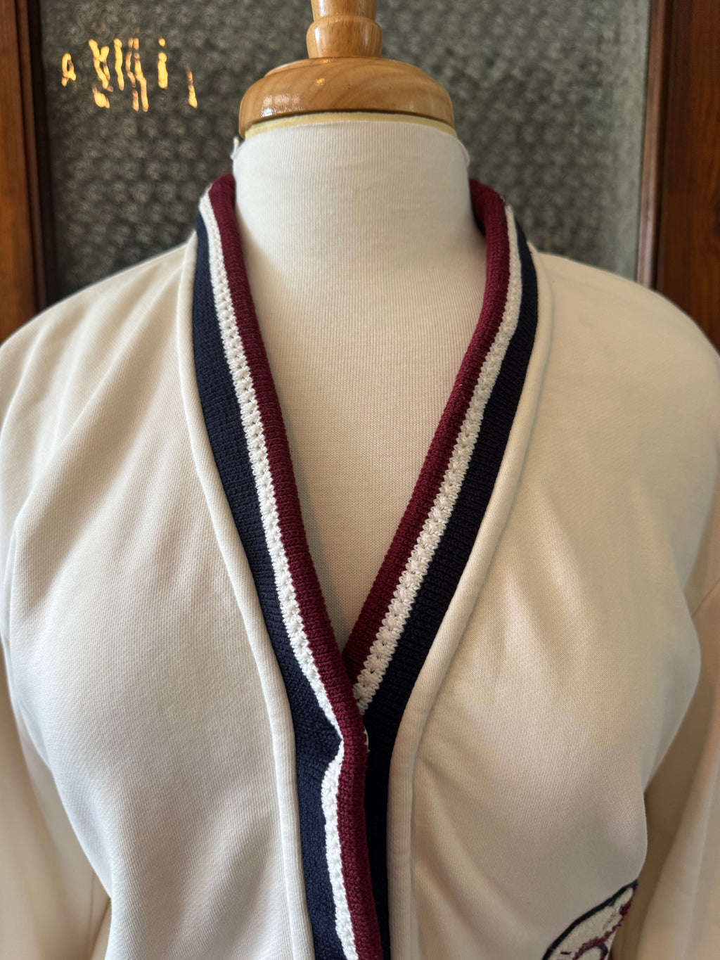 Scotch & Soda Planet Love Varsity Cardigan Organic Cotton Size S