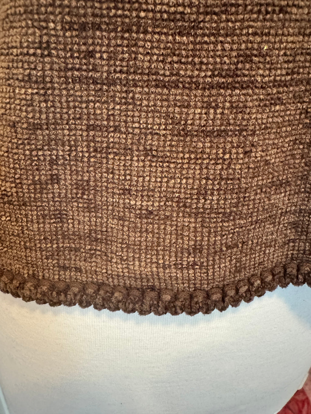 Vintage Koret Brown Embroidered Floral Cardigan Medium