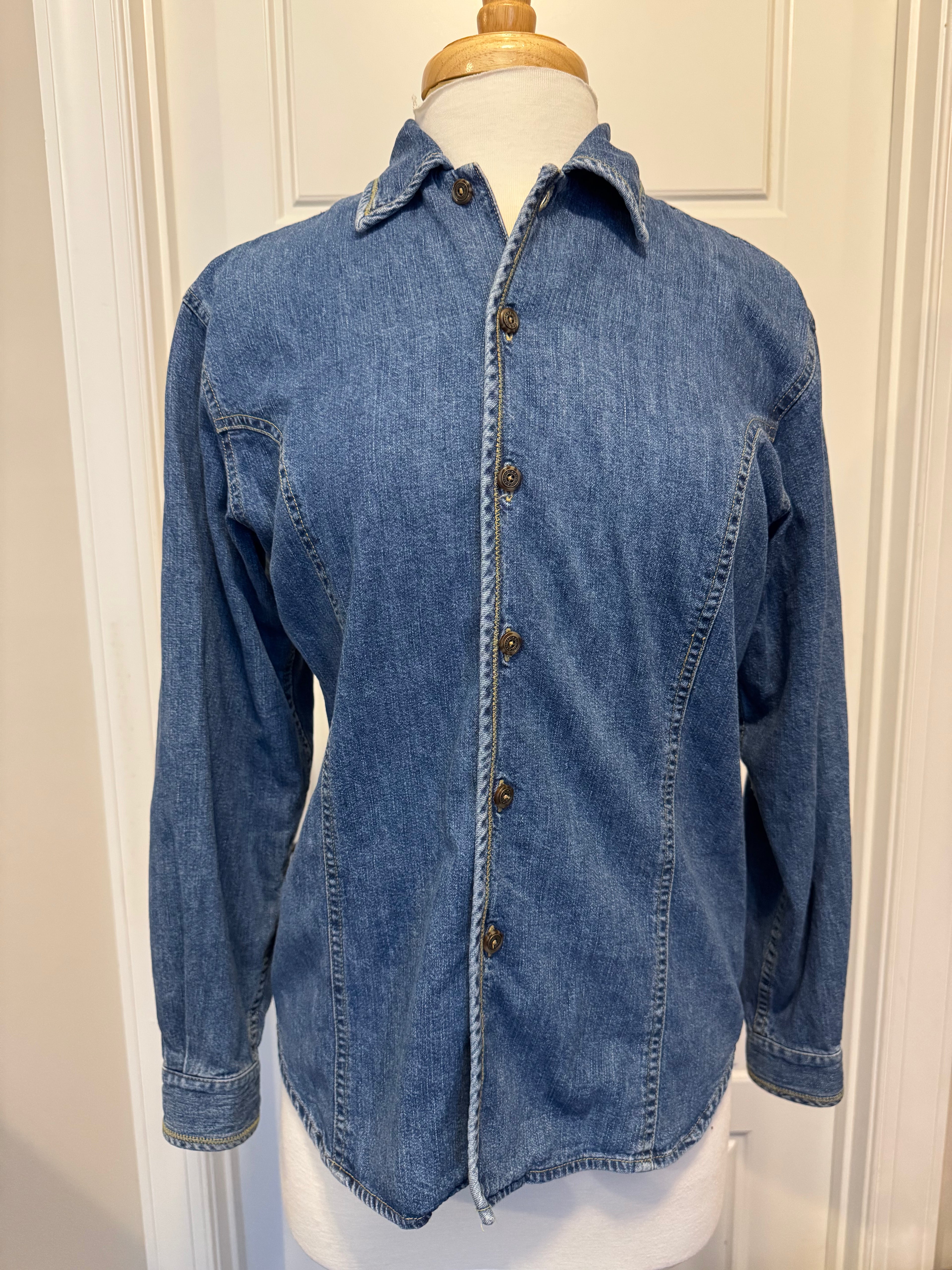 Vintage 90s LizWear Liz Claiborne Denim Shirt Women's Small