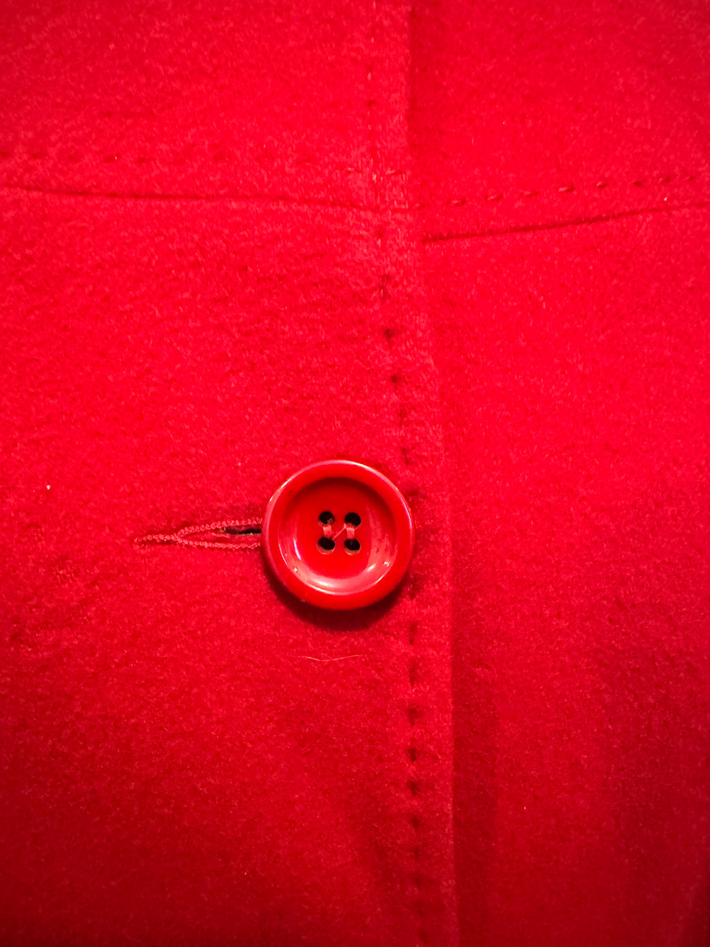 Vintage 1990s Louben Red Wool & Cashmere Jacket-NWT-Size 4