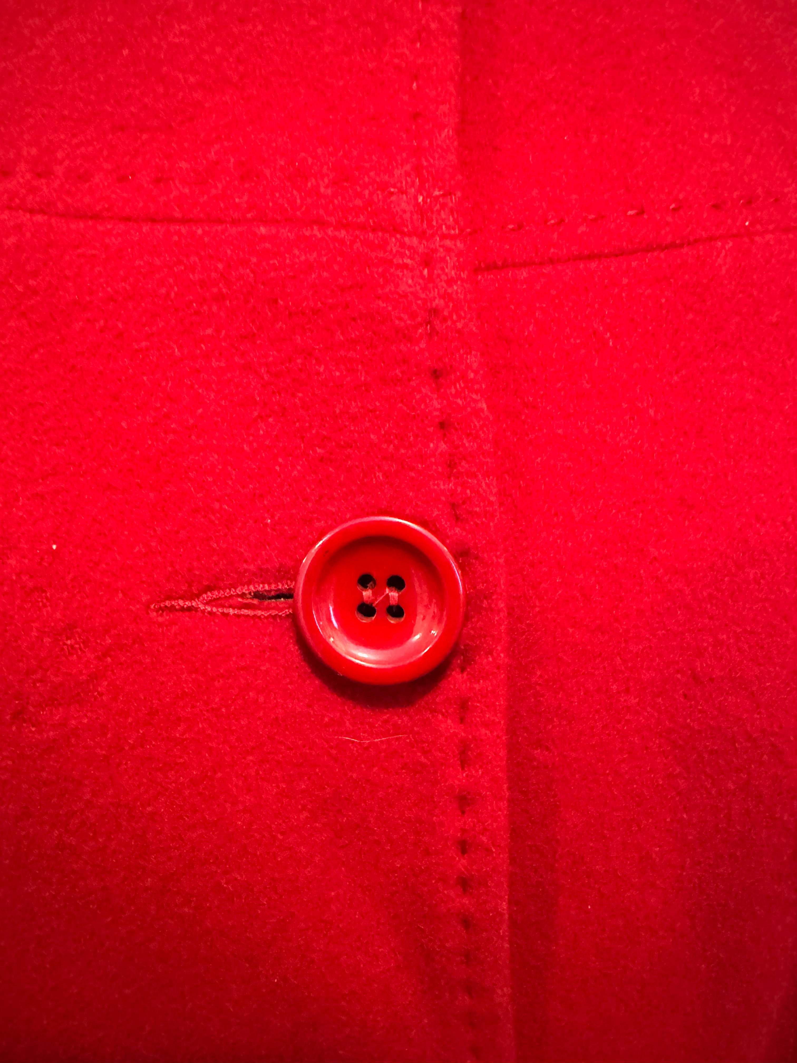 Vintage 1990s Louben Red Wool & Cashmere Jacket-NWT-Size 4