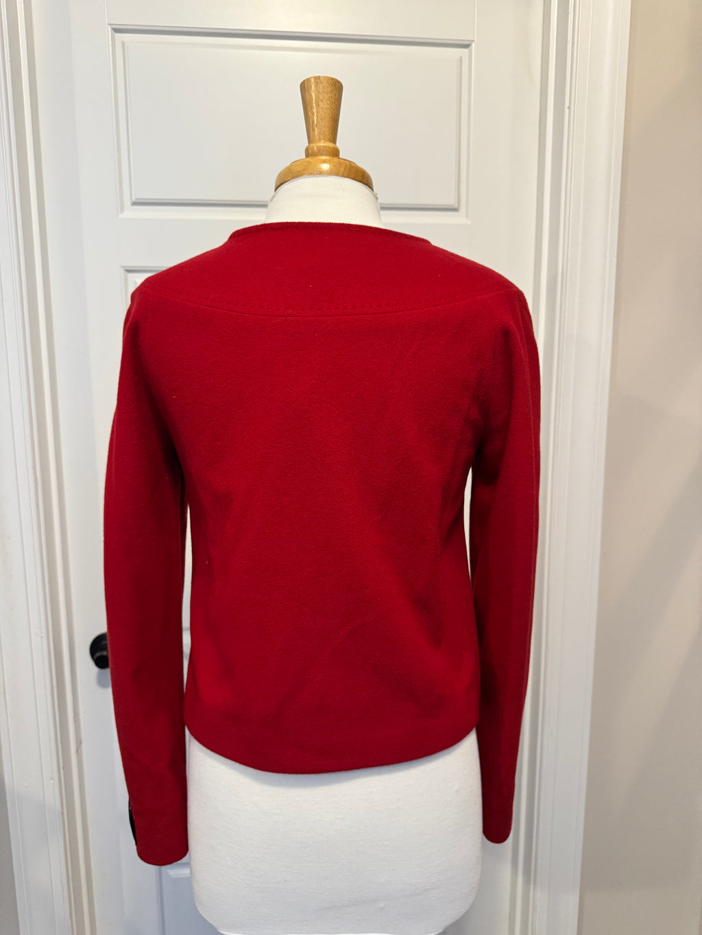 Vintage 1990s Louben Red Wool & Cashmere Jacket-NWT-Size 4