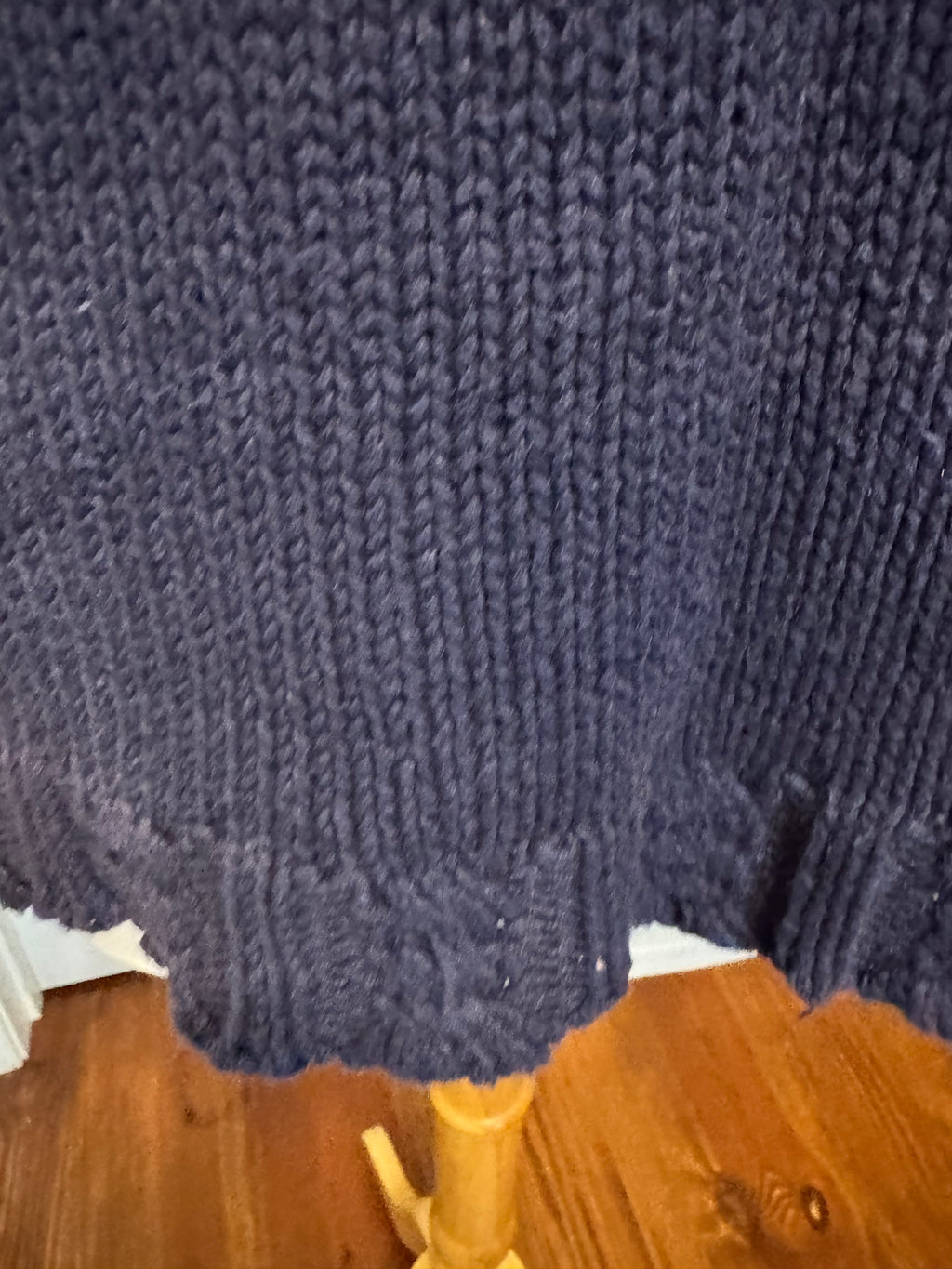 Vintage 955 Originals Navy Ramie Cotton Knit Turtleneck Sweater Medium