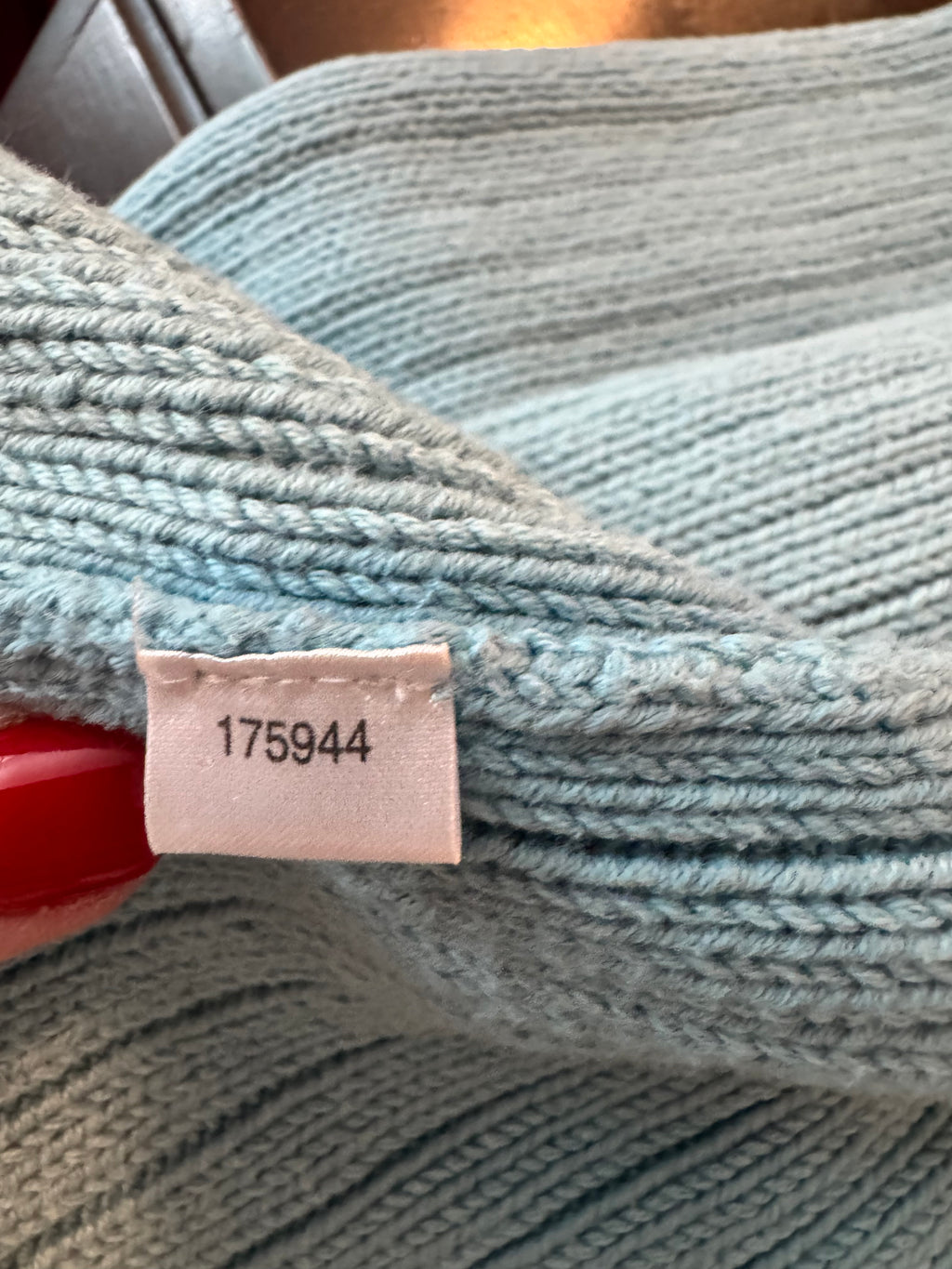 Vintage Y2K Ann Taylor Cardigan Womens L Blue 100% Cotton Ribbed Sweater